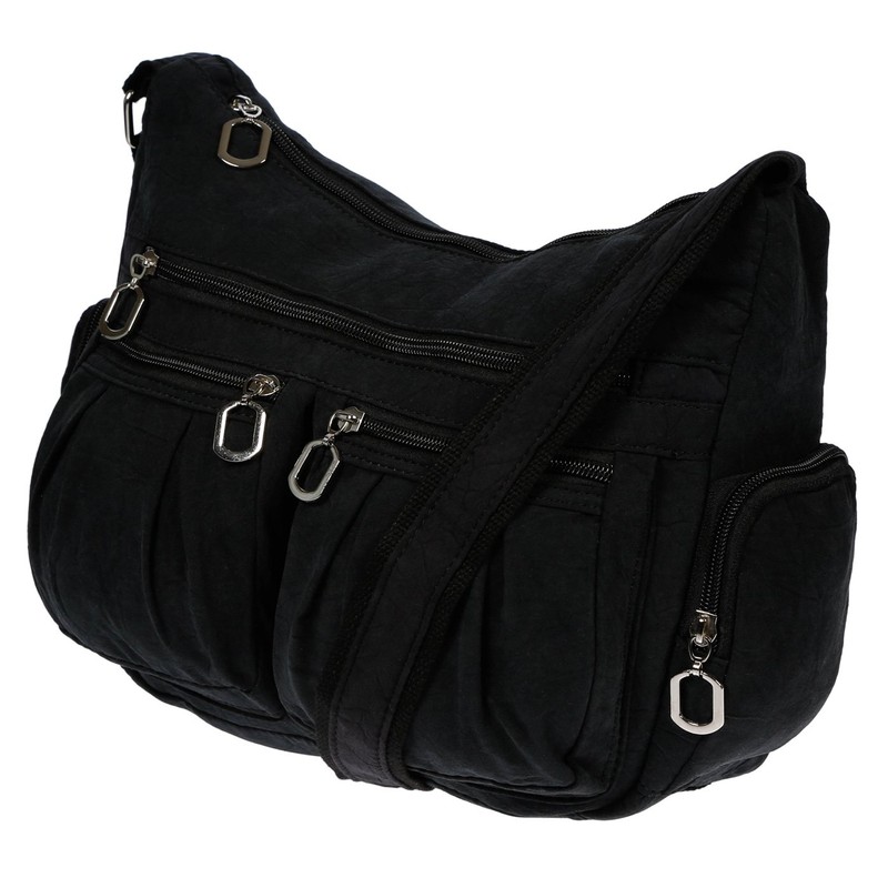 Christian Wippermann Women's Canvas Shoulder Bag, black, shoulder bag