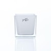 Cube Glass Coloured Flower Pot Planter Flower Planter White 8