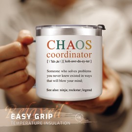 Nudida Coworker Gifts For Women - Birthday Christmas Thank You Gifts For Boss Lady Office Teacher Employee Appreciation Farewell Chaos Coordinator Mug