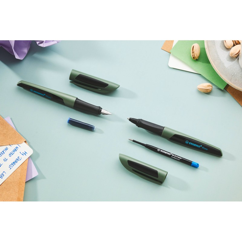 STABILO Flow Ballpoint Pen Khaki / Black