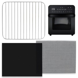 Air Fryer Dehydrator Rack Replacement Accessories for Gowise 11.6 QT Oven Vibe and Other Airfryer Ovens, Removable Tray and Reusable Nonstick Liners, Heat Resistant Mats, Easy to Clean by INFRAOVENS