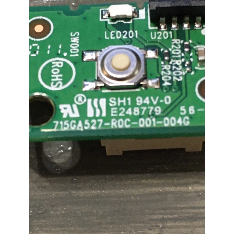 ONN 100012587 POWER BUTTON/ IR SENSOR 715GA527-R0C-0