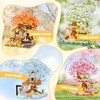 HJPLPXH Seasonal Cherry Blossom Tree Micro Mini Building Block Sets