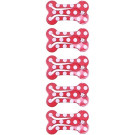 GANPUB 5 Pieces Red Dog Hair Clips Mini Bone Snap Dog Barrette Small Snap Hair Clips Pet Hair Barrettes Pet Hairpin Dog Hair Accessories