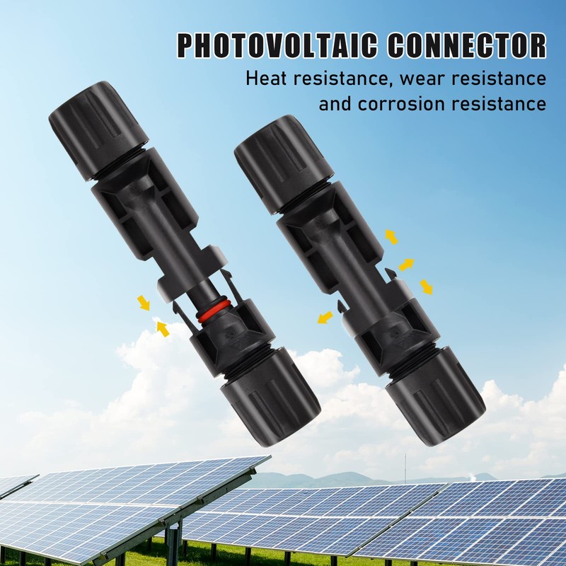 MC4 Solar Plug - 6 Pairs Male/Female, IP67 Waterproof, Solar