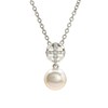 Monteverdi Damen-Halskette Perlenanhänger 45cm 925 Sterling Silber rhodiniert VNAMONJ-NL-0042