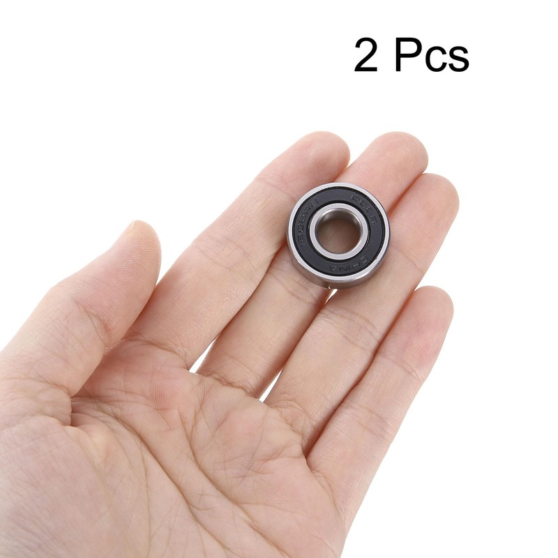 sourcing map 2pcs 1606-2RS Deep Groove Ball Bearings 0.371 x
