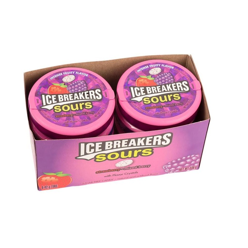 Ice Breakers Sours Strawberry-Mixed Berry 1.5 Oz Containers (Pack Of