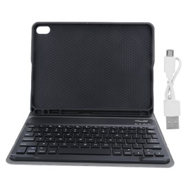 Tablet Flip Stand Cover Keyboard Shell TPU Detachable Wireless with Pen Slot Protective CaseBlack