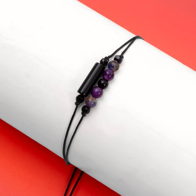 Protection Bracelet, energy protection, empath protection black obsidian Crystals and