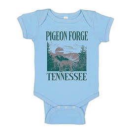 TATY Kids Vacation Pigeon Forge Baby Infant One Piece Bodysuit Newborn Light Blue