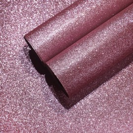 CHIHUT 15.7''x236'' Pink Glitter Peel and Stick Wallpaper Self Adhesive Sparkle Glitter Contact Paper for Cabinets Dresser Removable Vinyl Fabric Wallpaper Roll for Bedroom Walls Art Craft Cardstock