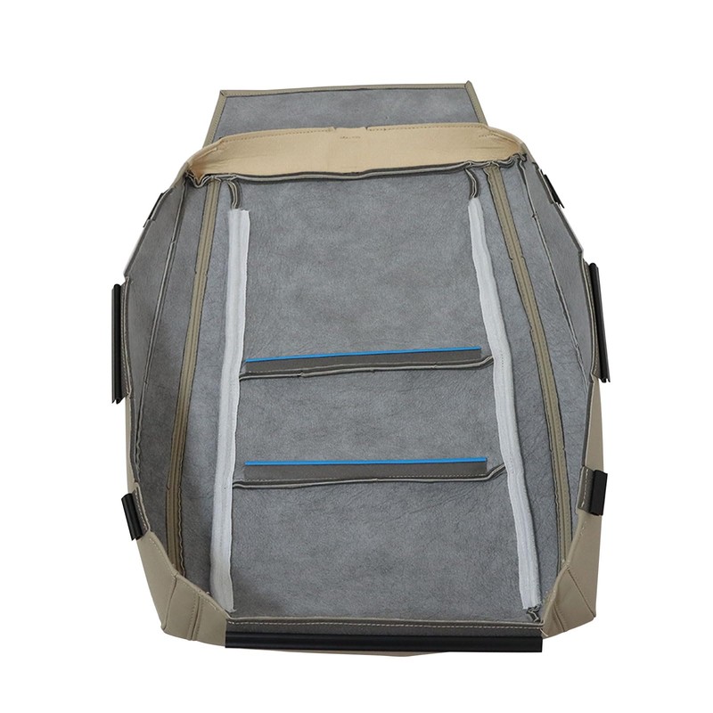 SecosAutoparts Front Driver Side Bottom Non-Perforated Leather Replacement Seat Cover