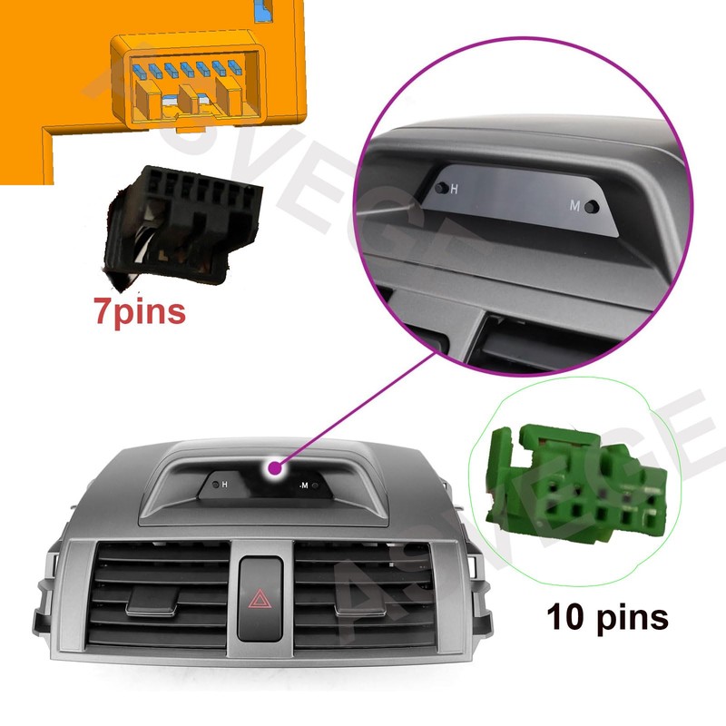 Center Dash A/C Air Vent Outlet Panel with Clock Compatible