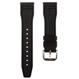 Strapseeker FKM Rubber Watch Band- Compatible with IWC Schaffhausen- 20mm, 22mm Quick-Release Watch Strap- Replacement for IWC Big Pilot’s Watch 43, Spitfire, and Pilot’s Watch Chronograph 41 (22mm,