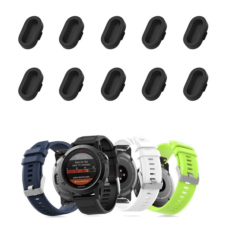 GARMIN Dustproof Plug Garmin Dustproof Cover Cap (Black/10pcs) for ForeAthlete