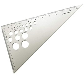 Ludwig Precision 12" 30-60-90-Degree Aluminum Drafting Triangle, 83012