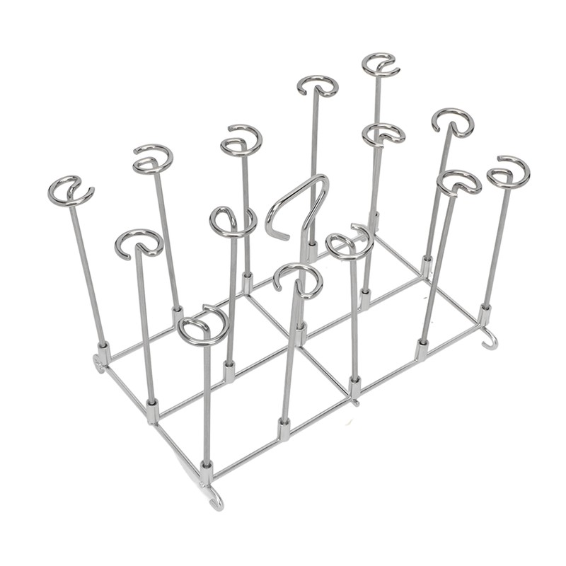 Fryer Skewer Stand Uniform Cooking Rust Resistance Stainless Steel Vertical