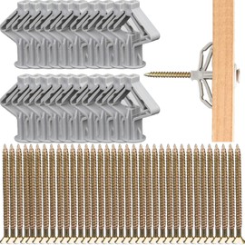 60 Piece Plasterboard Dowels Set, Plasterboard Dowels Cavity Dowels with Screws, Screws and Butterfly Cavity Dowels, Expansion Dowels for Plasterboard, Plasterboard, Plasterboard, Concrete, Bricks,