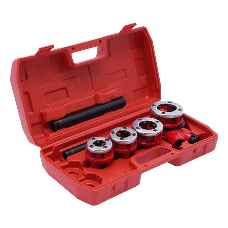 Eapmic Portable Pipe Threading Tool Set Manual Ratchet Pipe Threader