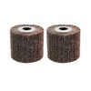 QWORK Flap Sanding Wheel, 2 Pack Wire Drawing Polishing Wheel,