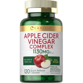 Apple Cider Vinegar Capsulas de Vinagre de manzana Natural Organico 120 Capsulas Apple Cider Vinag