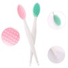 2 Pcs Lip Brush Tool,Double-Sided Silicone Exfoliating Lip Brush for