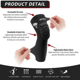 EULANT Volleyball Knee Pads, Stretchy Knee Compression Sleeve for Basketball, Compression Leg Sleeves,Sports Knee Pads for Wrestling Football Cycling Running Dancing Baseball Yoga,Black XXL