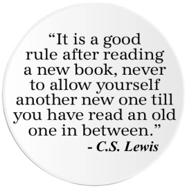 Kiwi Gifts Good Rule After Reading New Book C.S. Lewis - 3 Pack Circle Stickers 3 Inch