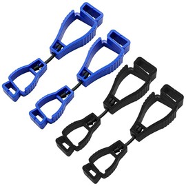 Sarini Pack of 4 glove clips, glove clip holder, glove gripper clip, safety work glove clip, glove holder, gripper catcher, work glove holder, protection, work safety clip