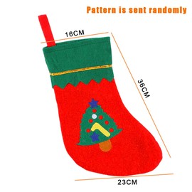 Osuter Christmas Stocking Set of 12 Cartoon Fabric Christmas Gift Bags for Christmas Decoration