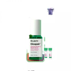 Dr. Jart+ 닥터자르트 급속진정세럼 시카페어 인텐시브 수딩 리페어 세럼 30ml +타이거스카프밀키로션7mlx4 Dr. Jart+ Rapid Soothing Serum Cicapair Intensive Soothing Repair Serum 30ml + Tiger's Herbal Milk Lotion 7ml x 4