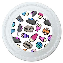 GRAPHICS & MORE Cat Toys Mouse Fish Catnip Pattern Novelty 9" Flying Disc