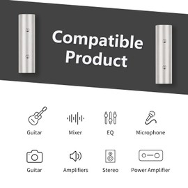 DETAME XLR Male to Male Audio Adapter, 3-Pin XLR Connector, Silver, 3Pack