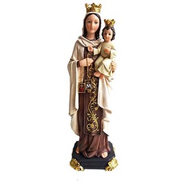 12.5" Virgen Del Carmen Our Lady of Mount Carmel Statue Virgin Catholic Decor