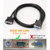 DTECH DB9 RS232 Serial Cable Null Modem Male to Female