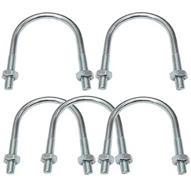 AERZETIX - C48540 - Set of 5 U bolts and 10 nuts - U-bolt - M10-110x73mm - made of galvanised carbon steel - for pipelines