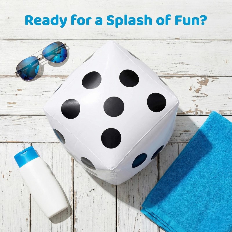 Jumbo Dice 12" Big Giant Beach Ball Jumbo Card Game