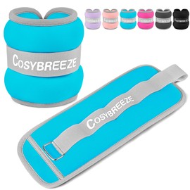 Ankle Weights for Women Men A Pair of 8 LBS Wrist Leg Arm Weights for Kids with Adjustable Strap, Strength Weighted for Walking Running Physical Therapy Jogging Fitness Home Gym Workout Blue