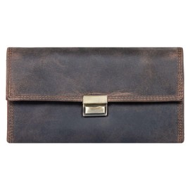 Benthill Waiter's Wallet, Real Leather, Real Leather Waiter's Wallet, Large Gelldbörse, Professional Waiter's Wallet, Dark Brown (H), Classic