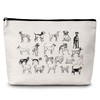 GREOXG Dogs Makeup Bag, Small Travel Cosmetic Bag with Zipper,
