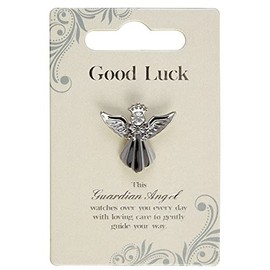 Good Luck Silver Coloured Angel Pin With Gem Stone Sentimental Gift Idea