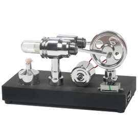 Sunnytech - Motor de aire caliente Stirling Generador de electricidad educativo colorido LED SC (SC011)