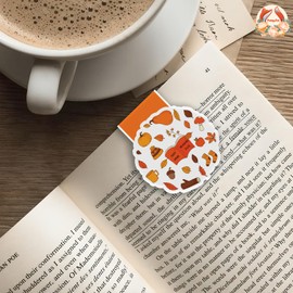 (2Pcs) Cozy Readers Book Club Magnetic Bookmark Book Page Markers Gift for Reading Lover Nerd Book Addict Bookish Bookworm Reader Office Stationery - Size 2.8"x2.4" When Folded