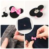 GOKEPO 100Pcs PVC Rubber Mouse Ears Pin Backs Coat Tie