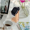 Mipcase 1Pc Bamboo Smart Watch Charging Stand Natural Grain Holder