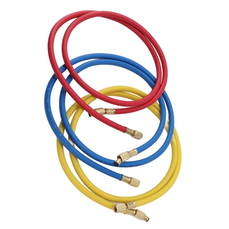 3pcs 150cm Refrigerant Charging Hose Air Conditioner Charging Hose 1/4in