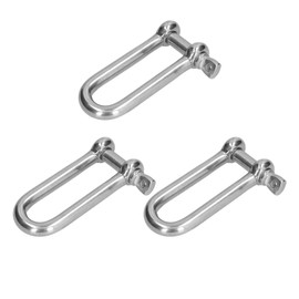 Long D Shackle 304 Stainless Steel Straight Anchor Screw Pin Chain Wire Rope Connector3Pcs M12