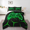 Castle Fairy Game Controller Twin Size Comforter Set,Black Green Games