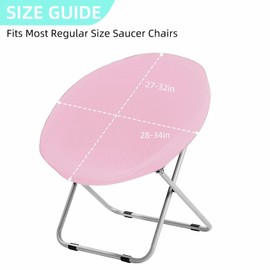 Saucer Chair Cover, Stretch Round Moon Chair Cover, Removable Spandex Jacquard Fabric Soft Saucer Chair Covers for Adults Saucer Chair, Machine Washable
